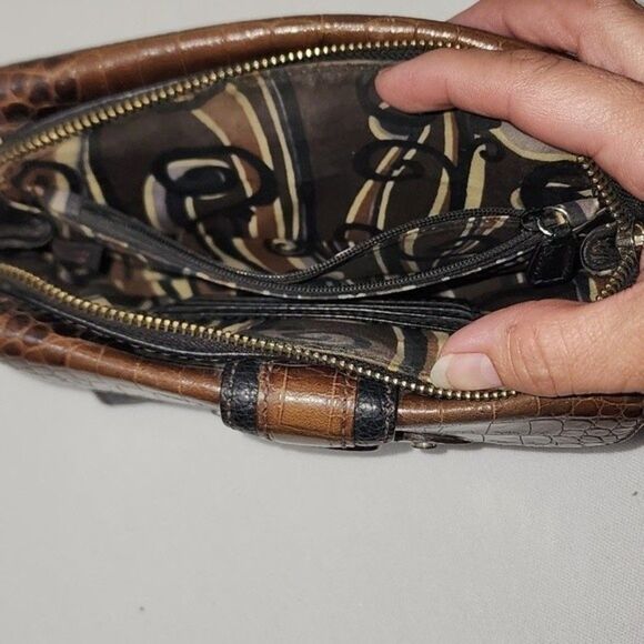 Brighton black and brown vintage purse with contrasting inside - Picture 10 of 12